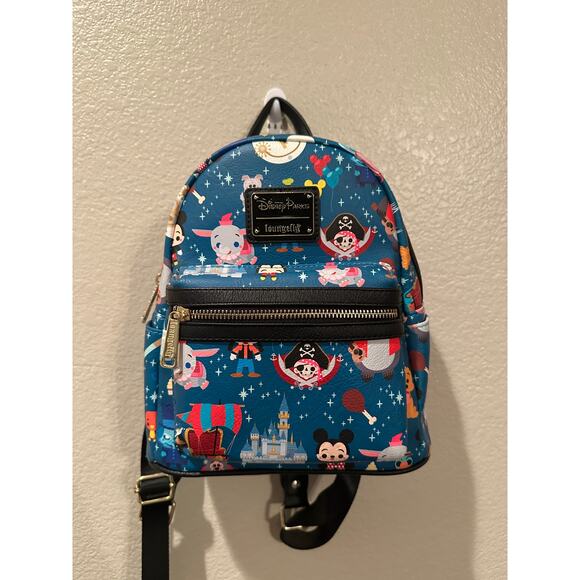Disney Parks Disneyland and Walt Disney World Chibi Character Loungefly Backpack - Picture 1 of 7